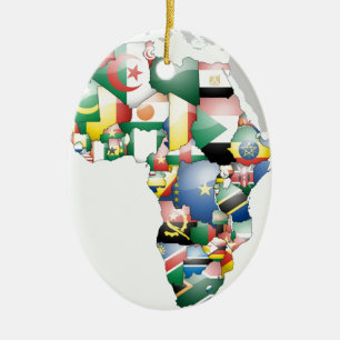 Einheit in Diversity: Afrikas Flaggen-Sammlung Keramik Ornament