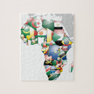 Einheit in Vielfalt: Afrikas Flaggen-Sammlung Puzzle