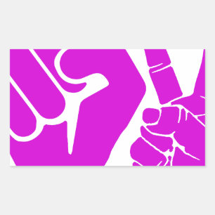 Einheit, Liebe und Frieden, Zusammengehörigkeit_ Rechteckiger Aufkleber