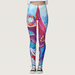Einheit rosa blaue weibliche wunderliche Boho Leggings