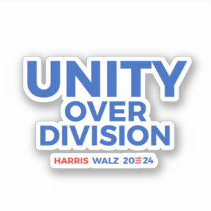 Einheit über Division - Harris Walz 2024 Aufkleber