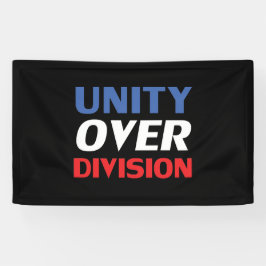 Einheit über Division - rot, weiß, blau, schwarz Banner