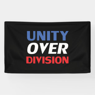Einheit über Division - rot, weiß, blau, schwarz Banner