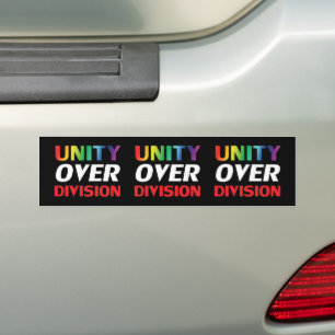 Einheit über Division - Stolz lgbtq lgbt schwarz Autoaufkleber