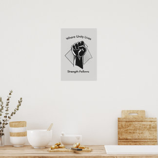 Einheit und Stärke Inspirierende Wandkunst Poster
