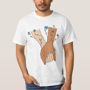 Einheit zusammen blühendes Wachstum T-Shirt