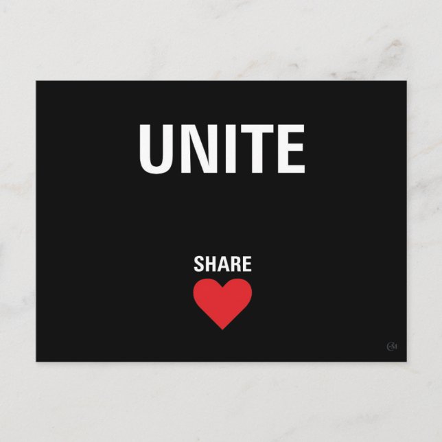 Einheitliche Demokratie - Humanitäre Hilfe Postkarte (Vorderseite)