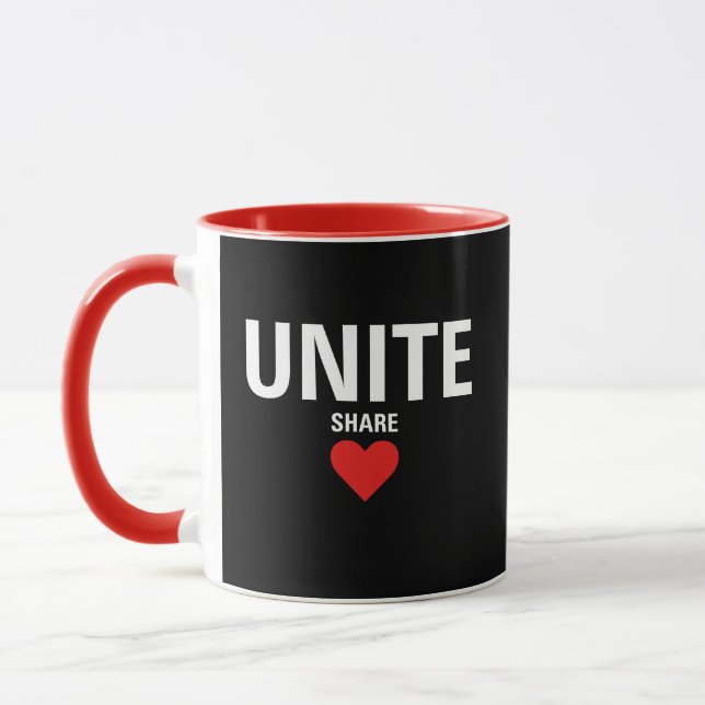 Einheitliche Demokratie - Politisches Zwei-Logo Tasse (Links)