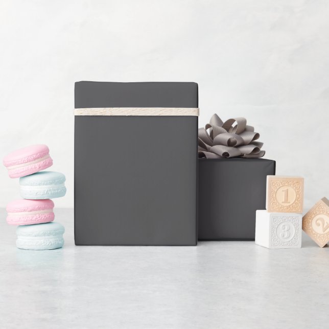 Einheitliche dunkelgraue texturierte Oberfläche Geschenkpapier (Babyparty)