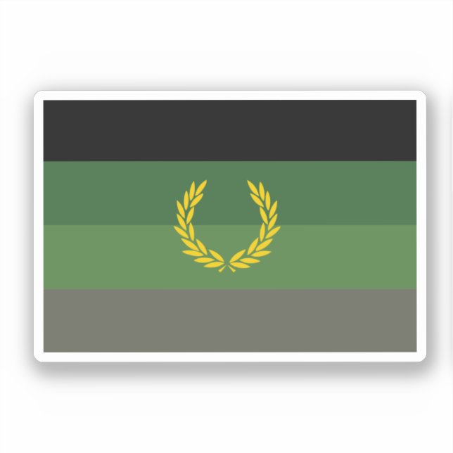 Einheitliche Militärflagge Aufkleber (Vorderseite)