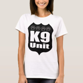 Einheits-Schwarz-Abzeichen-Hundetatzen der T-Shirt