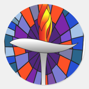 Einheits-Tempelchalice-Produkte Runder Aufkleber