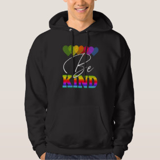 Einheitstag Orange Herz Regenbogen Sei Freundlich  Hoodie