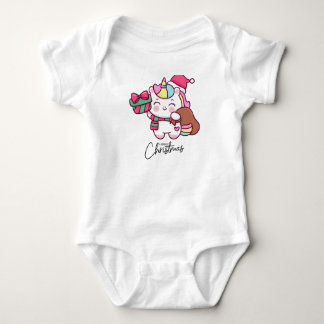 Einhog-Design für Weihnachten Baby Strampler