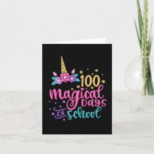 Einhorn 100 magische Schultage Karte