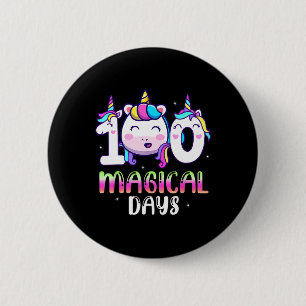 Einhorn 100 Magische Tage Mädchen Kinder 100 Tage Button