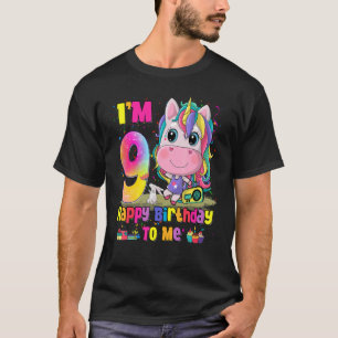 Einhorn 9. Geburtstag 9 Jahre alte Mädchen Prinzes T-Shirt