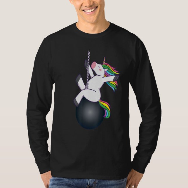 Einhorn-Abbruchbirne-Spruch T-Shirt (Vorderseite)