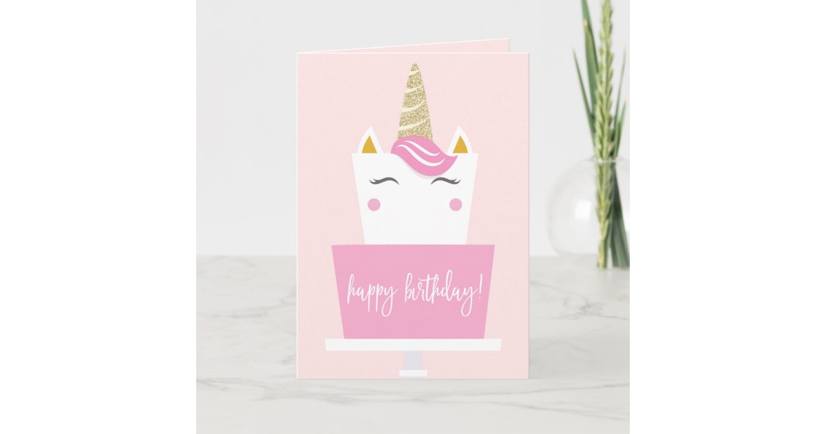 Einhorn Alles Gute Zum Geburtstag Karte Zazzle At