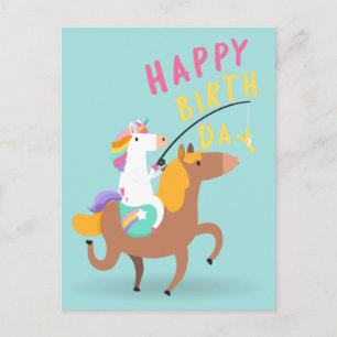 Einhorn Alles Gute zum Geburtstag Postkarte