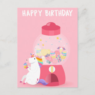 Einhorn Alles Gute zum Geburtstag Postkarte
