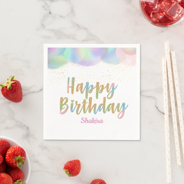 Einhorn Alles Gute zum Geburtstag  Serviette (Beispiel)