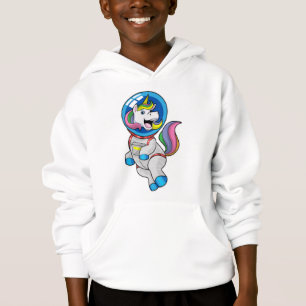 Einhorn als Astronaut im Weltraum Hoodie