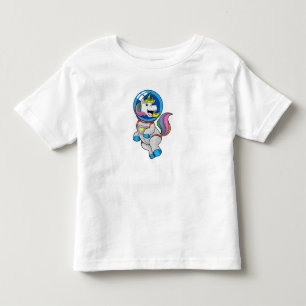 Einhorn als Astronaut im Weltraum Kleinkind T-shirt