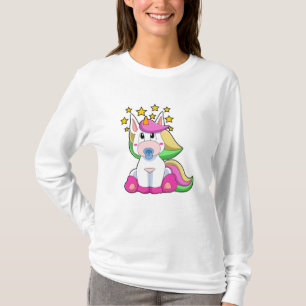 Einhorn als Baby mit Schnuller T-Shirt
