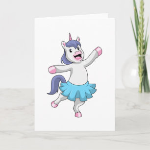 Einhorn als Ballerina beim Ballett Karte