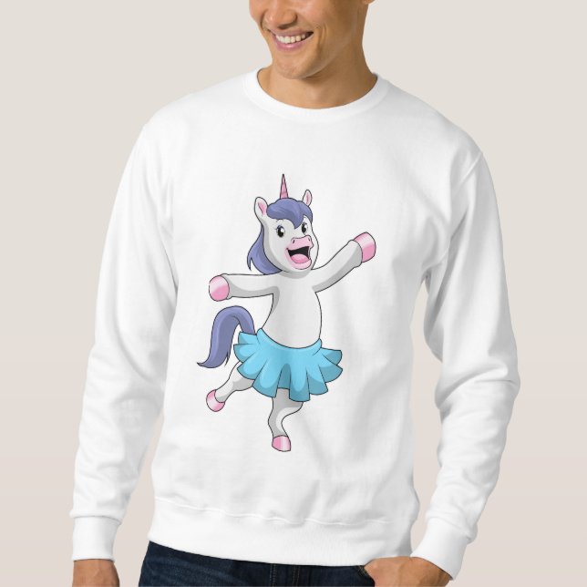 Einhorn als Ballerina im Ballett Sweatshirt (Vorderseite)