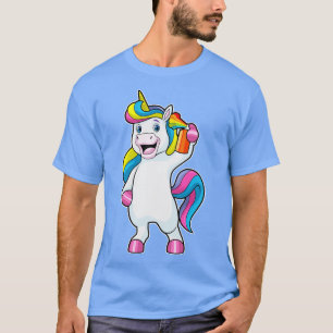Einhorn als Friseur mit Haarspray T-Shirt