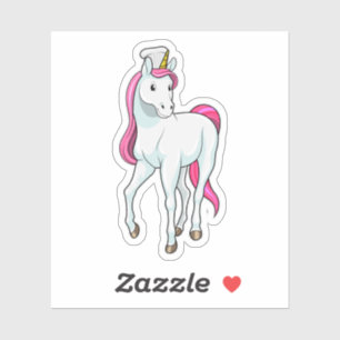 Einhorn als Koch mit Koch Hut Aufkleber