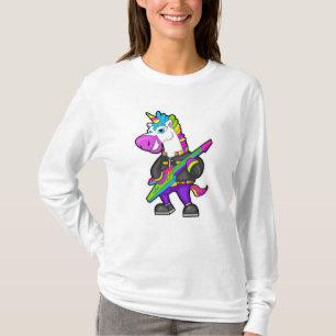 Einhorn als Musiker mit Gitarre T-Shirt
