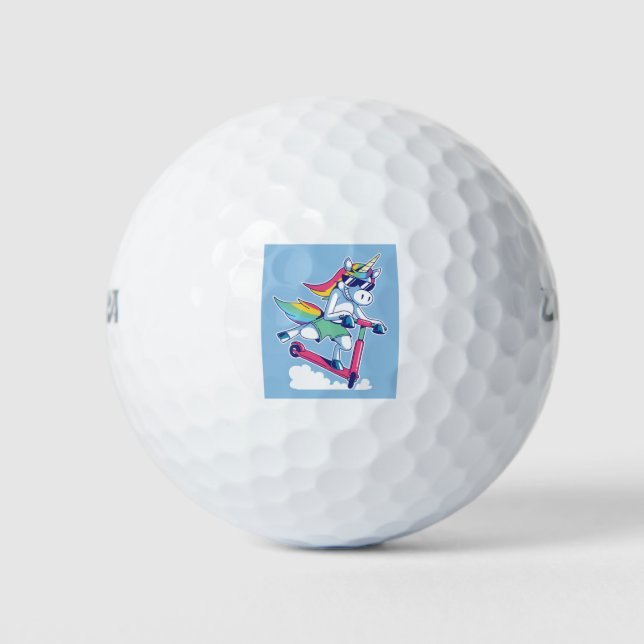 Einhorn am Scooter Golfball (Vorderseite)