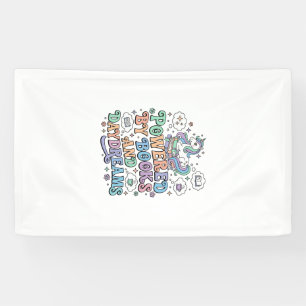 Einhorn, angetrieben von Büchern und Tagträumen Ka Banner