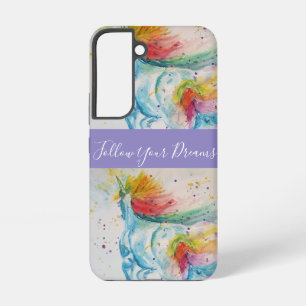 Einhorn-Aquarell-Malerei Träume Samsung Galaxy Hülle