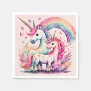 Einhorn Aquarell Serviette