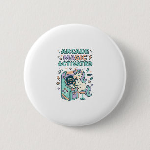 Einhorn-Arcade-Magie-aktiviertes-trendiges-Produkt Button