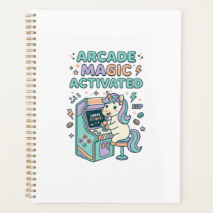 Einhorn-Arcade-Magie-aktiviertes-trendiges-Produkt Planer