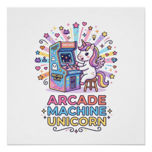 Einhorn-Arcade-Maschine Einhorn-Druck bereit POD-K Poster