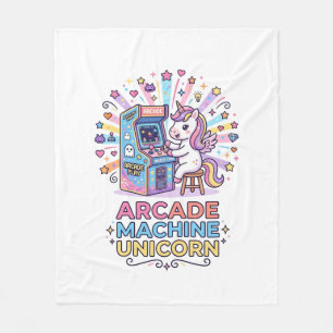 Einhorn-Arcade-Maschine Einhorn-Druckfertige POD-K Fleecedecke