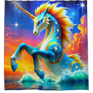 Einhorn Art Duschvorhang