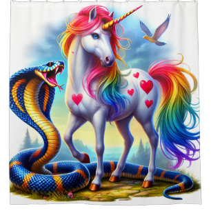 Einhorn Art Duschvorhang