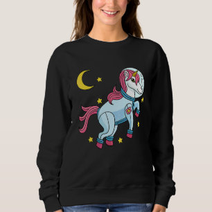 Einhorn-Astronaut auf einem fernen Planeten im Wel Sweatshirt