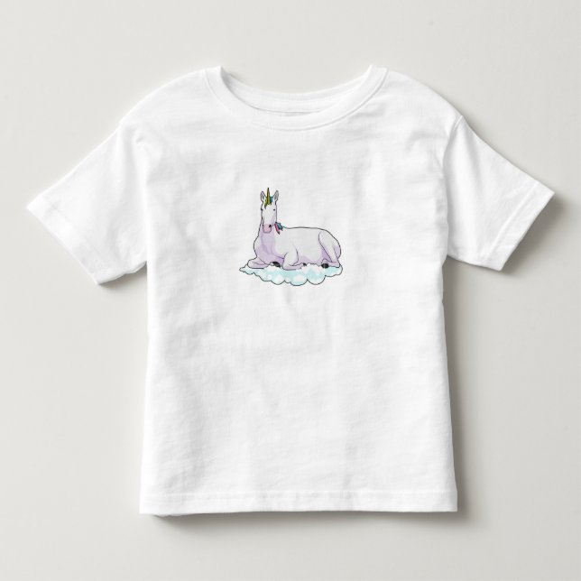Einhorn auf der Cloud Kleinkind T-shirt (Vorderseite)