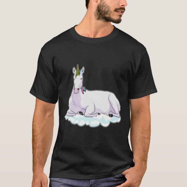 Einhorn auf der Cloud T-Shirt (Vorderseite)