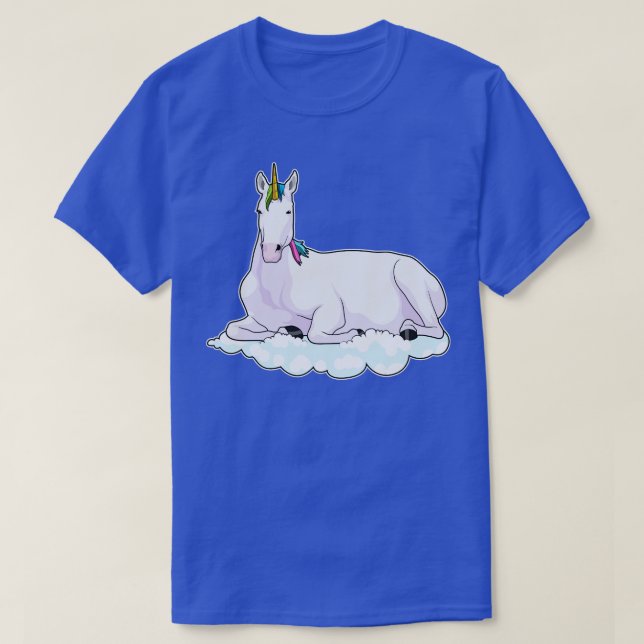 Einhorn auf der Cloud T-Shirt (Design vorne)