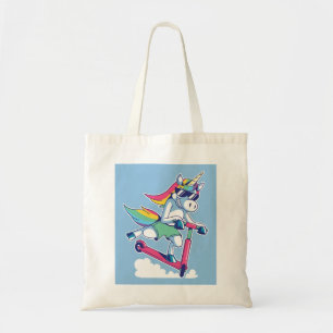 Einhorn auf einem Roller Tragetasche