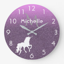 Einhorn auf ultra-violettem Glitzer und rosa